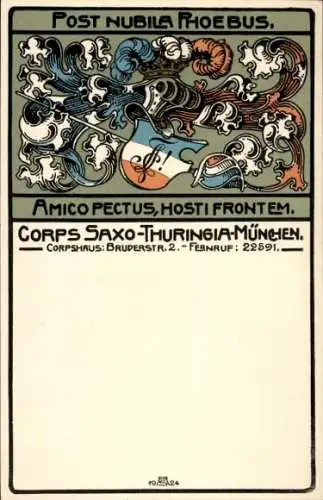 Studentika Ak München Bayern, Corps Saxo Thuringia, Bruderstraße 2