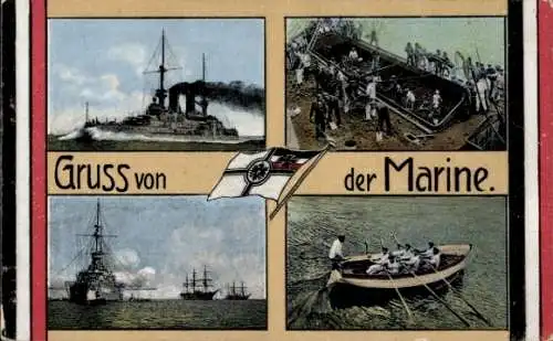 Ak Deutsche Kriegsschiffe, Marine