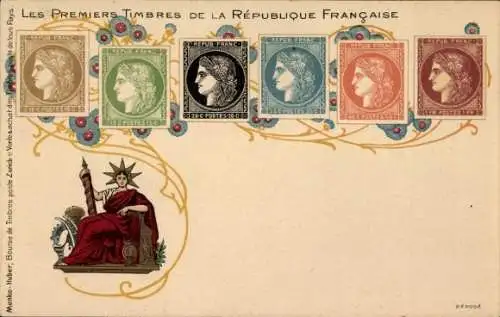 Briefmarken Litho Die ersten Briefmarken der Französischen Republik