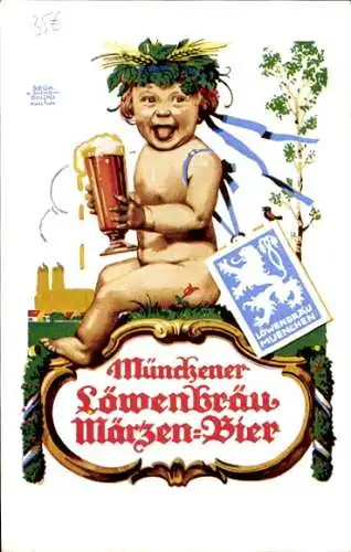 Künstler Ak Suchodolski, Siegmund von, München, Löwenbräu Märzen Bier