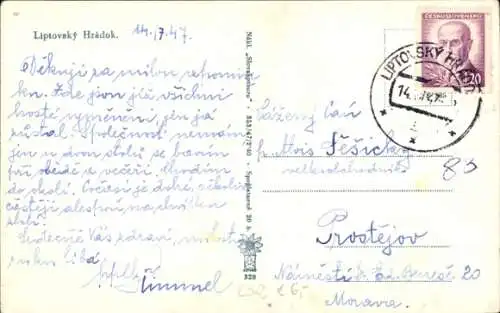Ak Liptovský Hrádok Liptau Hradek Slowakei, Straßenansicht, Hotel