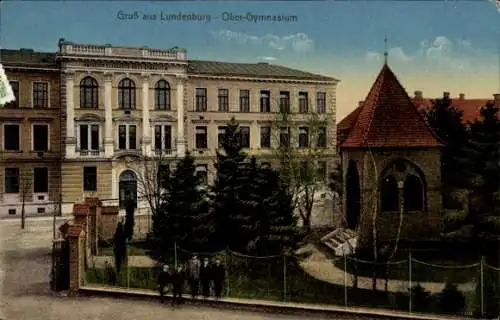 Ak Břeclav Lundenburg Südmähren, Ober Gymnasium