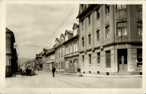 Ak Litvínov Leutensdorf Region Aussig, Straßenpartie