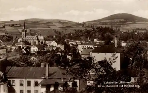 Ak Oberhohenelbe Vrchlabí Hohenelbe Region Königgrätz, Gesamtansicht mit Heidelberg