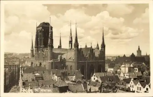 Ak Gdańsk Danzig, St. Marien Kirche