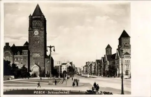 Foto Ak Poznań Posen, Schlossfreiheit