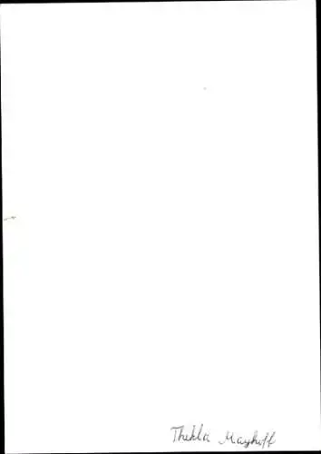 Ak Schauspielerin Thekla Mayhoff, Portrait, Autogramm