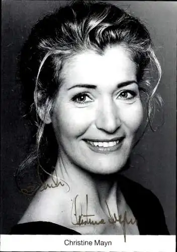 Ak Schauspielerin Christine Mayn, Portrait, Autogramm