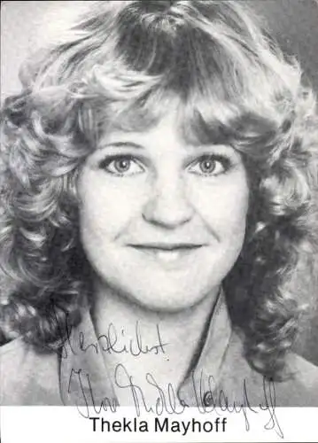 Ak Schauspielerin Thekla Mayhoff, Portrait, Autogramm