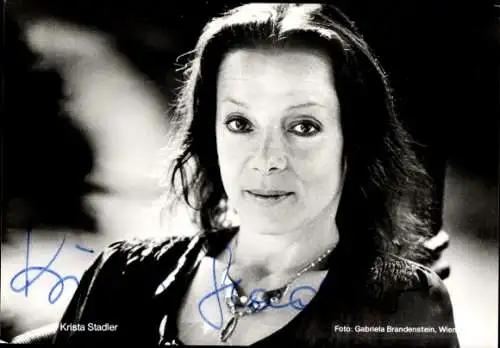 Ak Schauspielerin Krista Stadler, Portrait, Autogramm