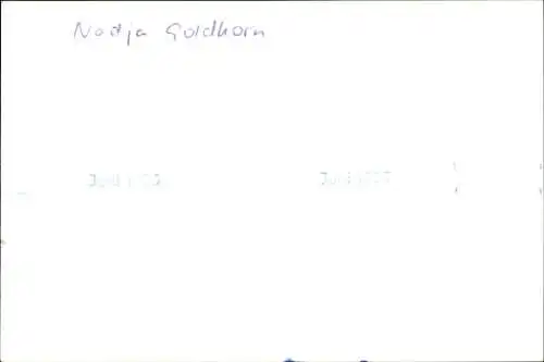 Ak Schauspielerin Nadja Goldhorn und Kind, Portrait, Autogramm