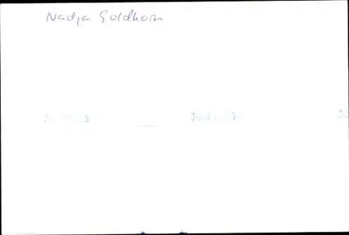 Ak Schauspielerin Nadja Goldhorn und Kind, Portrait, Autogramm