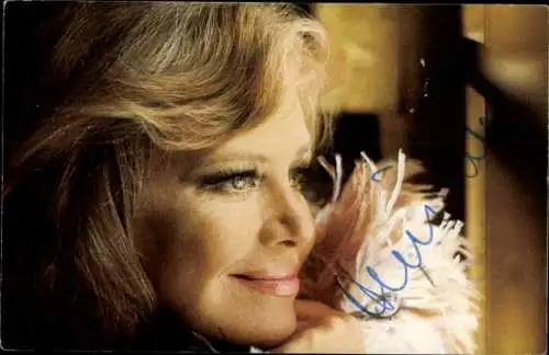 Ak Sängerin Hildegard Knef, Portrait, Autogramm