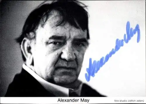 Ak Dirigent Alexander May, Portrait, Autogramm
