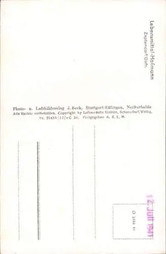 Ak Zapfendorf in Oberfranken, Fliegeraufnahme