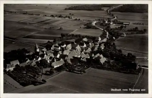 Ak Riedbach Obersontheim in Württemberg, Fliegeraufnahme