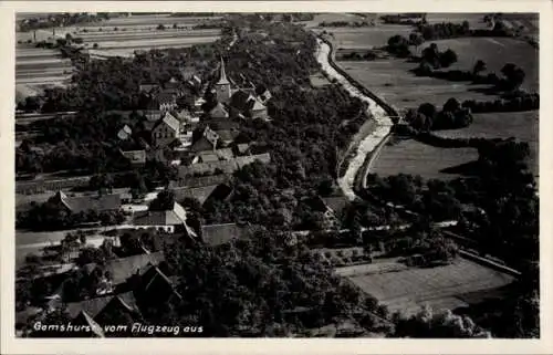 Ak Gamshurst Achern in Baden Schwarzwald, Fliegeraufnahme