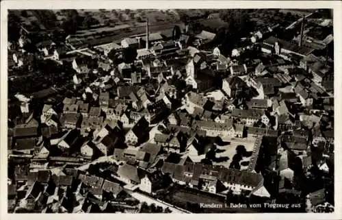 Ak Kandern im Schwarzwald Baden, Fliegeraufnahme