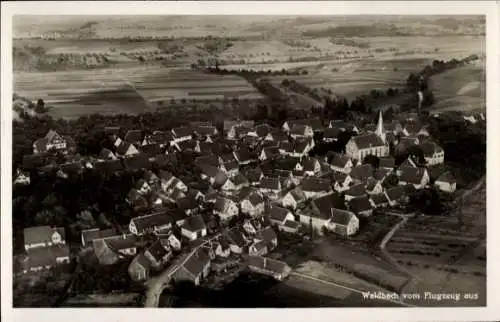 Ak Waldbach Bretzfeld in Württemberg, Fliegeraufnahme