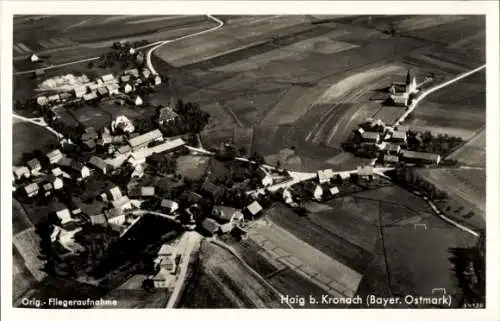 Ak Haig Stockheim im Kreis Kronach Oberfranken, Fliegeraufnahme