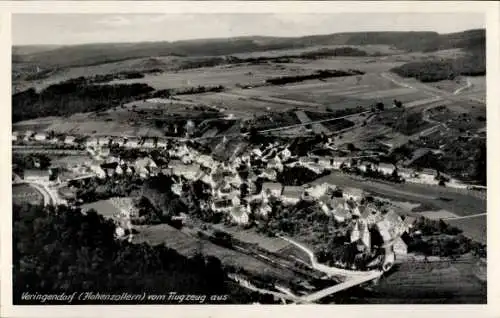 Ak Veringendorf Veringenstadt in Hohenzollern, Fliegeraufnahme