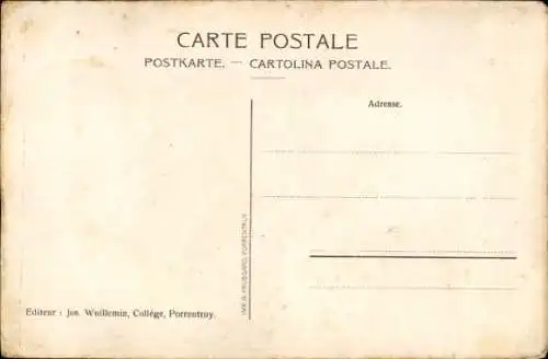 Landkarten Ak Pruntrut Porrentruy Kanton Jura, Umgebung