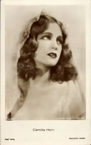 Ak Schauspielerin Camilla Horn, Portrait, Ross Verlag 4067/1