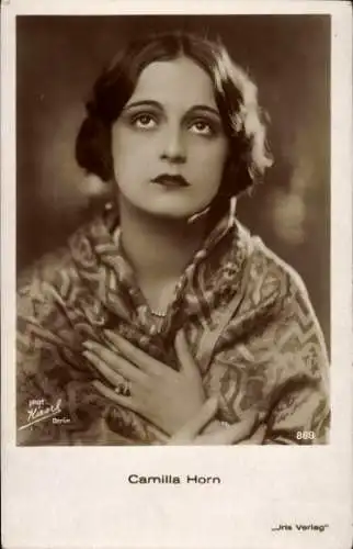 Ak Schauspielerin Camilla Horn, Portrait