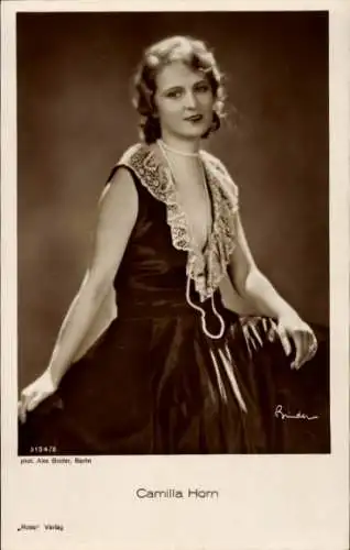 Ak Schauspielerin Camilla Horn, Portrait