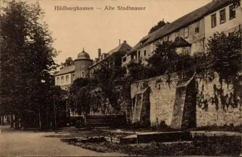 Ak Hildburghausen in Thüringen, Alte Stadtmauer