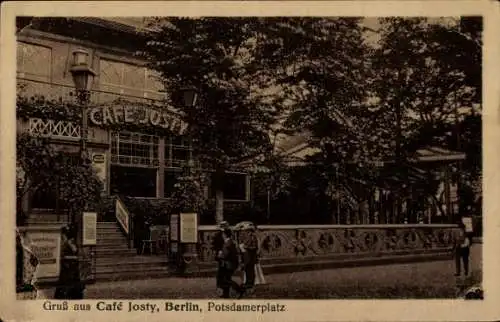 Ak Berlin Tiergarten, Café Josty, Potsdamer Platz