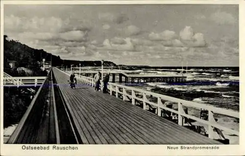 Ak Swetlogorsk Ostseebad Rauschen Ostpreußen, Neue Strandpromenade