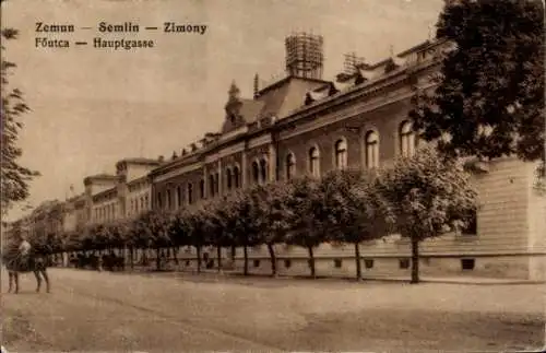 Ak Zemun Semlin Beograd Belgrad Serbien, Hauptgasse