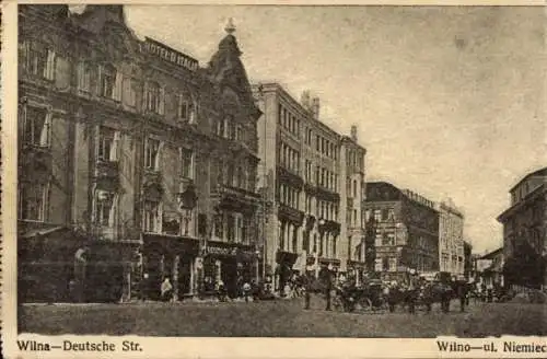 Ak Vilnius Wilna Litauen, Deutsche Straße