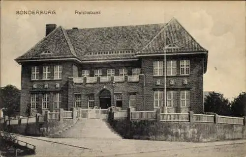 Ak Sønderborg Sonderburg Dänemark, Reichsbank