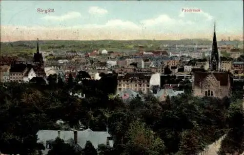 Ak Berlin Steglitz, Panorama, Blick über die Dächer, Kirchtürme