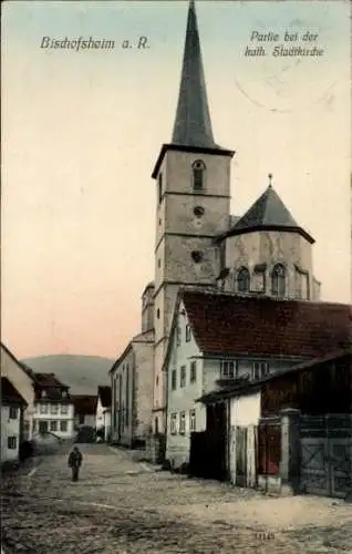 Ak Bischofsheim an der Rhön, katholische Stadtkirche