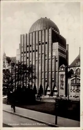 Ak Hannover in Niedersachsen, Hochhaus, Planetarium