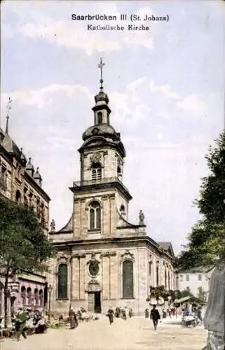 Ak St. Johann Saarbrücken im Saarland, Katholische Kirche