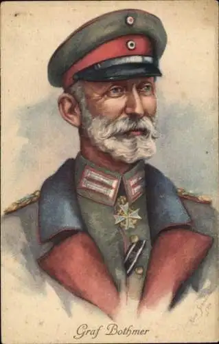 Künstler Ak Schneider, Rud., Graf Bothmer, Portrait, Zigaretten Jasmatzi, Reklame