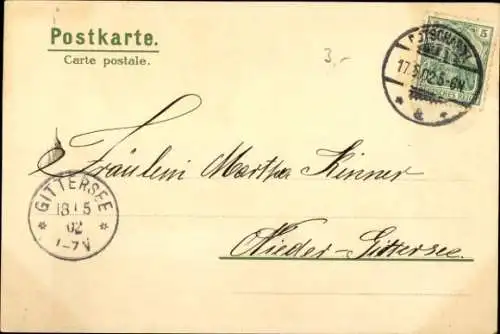 Künstler Litho Mailick, Fröhliche Pfingsten, Zwei Frauen gehen spazieren