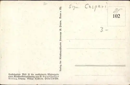 Künstler Ak Caspari, Walter, Frieden, Schlafender Wachsoldat, Spitz