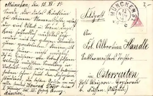 Ak Deutscher Soldat in Uniform, Soldatenliebe, Die Glocke schlägt, bald naht die Rund...