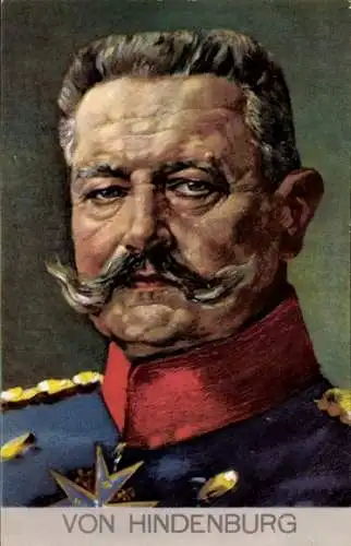 Ak Generalfeldmarschall Paul von Hindenburg, Portrait in Uniform, Orden