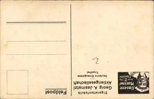 Künstler Ak Schneider, Rud., König Ludwig III., Zigarettenfabrik Georg A. Jasmatzi AG, Reklame