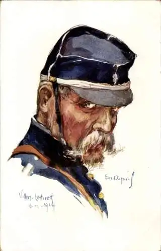 Künstler Ak Dupuis, E., Französischer Soldat, Portrait