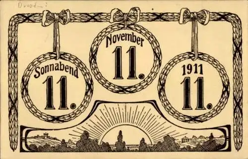 Ak Besonderes Datum, 11.11.11, Sonnabend, November