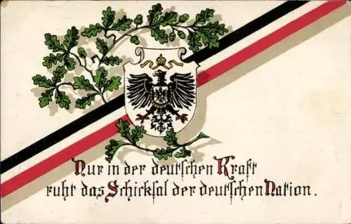 Ak Das Schicksal der deutschen Nation, Wappen, Deutscher Reichsadler