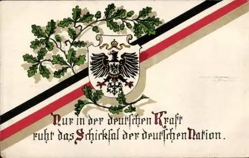 Ak Das Schicksal der deutschen Nation, Wappen, Deutscher Reichsadler