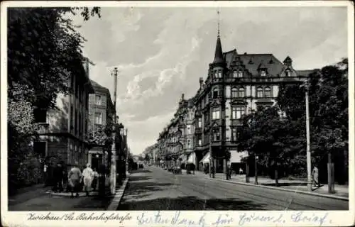 Ak Zwickau in Sachsen, Bahnhofstraße